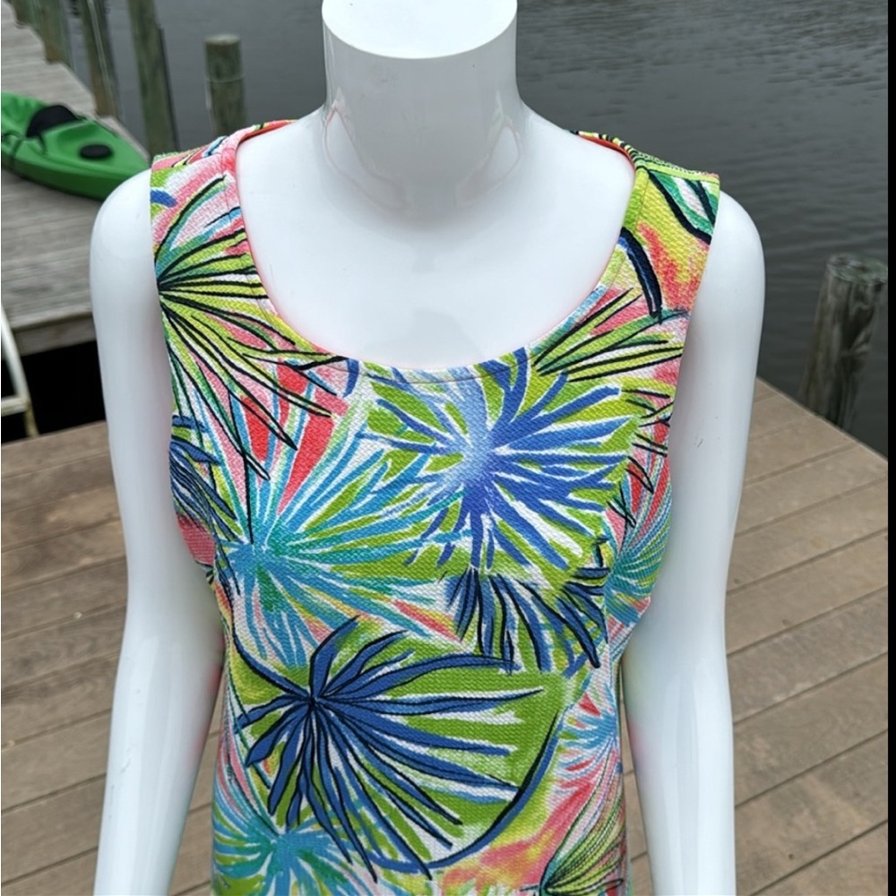 Ronni Nicole Blue and Green Sleeveless Sundress - Picture 5 of 7
